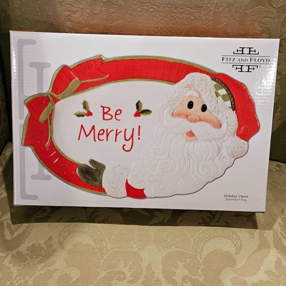NWT:  Fitz & Floyd Vintage Christmas Tray - Picture 1 of 7